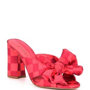 Gianni Bini Keily Checkered Block Heel Sandals